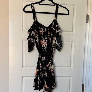 Xhilaration Black Floral Romper